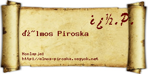 Álmos Piroska névjegykártya